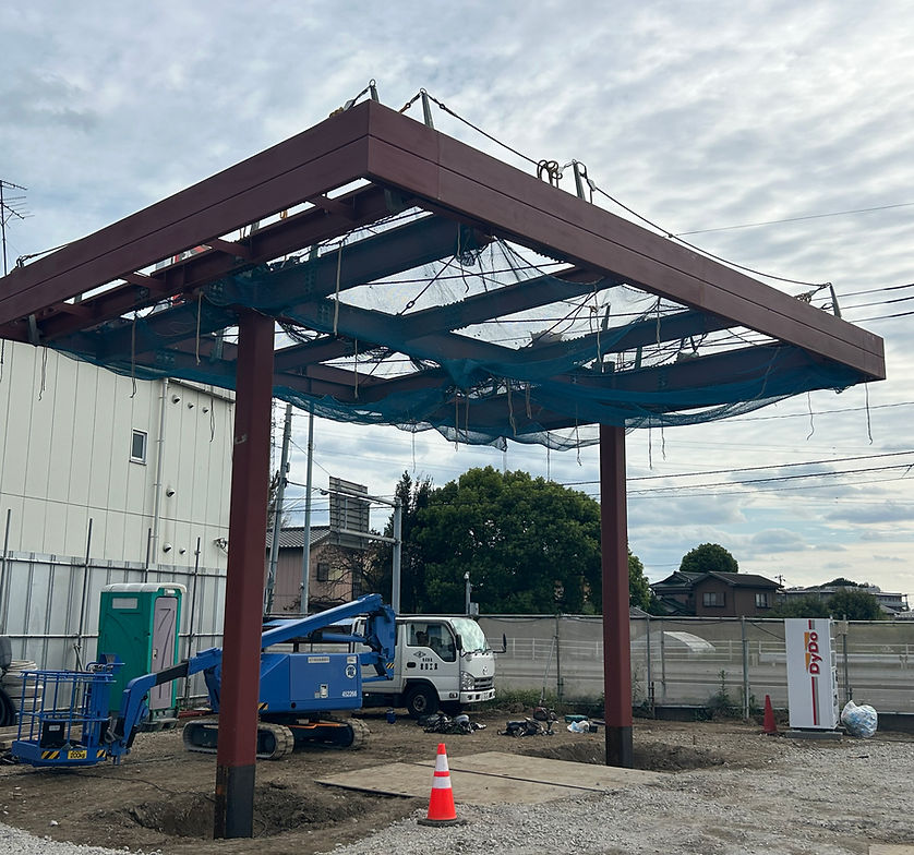 埼玉岩槻オカモトSS キャノピー棟の施工実績